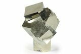 Shiny, Natural Pyrite Cube Cluster - Navajun, Spain #244972-2